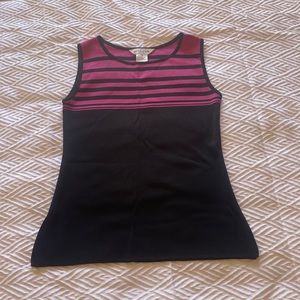 Vintage misook pink and black sweater vest - size XS